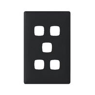 Linea - Coverplate 5 gang midnight dash