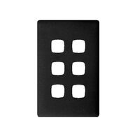 Linea Coverplate 6 gang asphalt