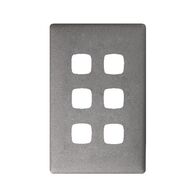 Linea - Coverplate 6 gang gun metal