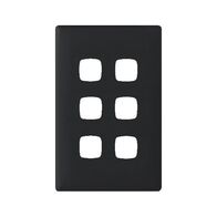 Linea - Coverplate 6 gang midnight dash