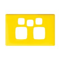 Linea Powerpoint coverplate 2 gang with extra hole sunshine