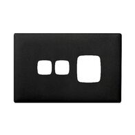 Linea Powerpoint coverplate 1 gang with extra hole asphalt