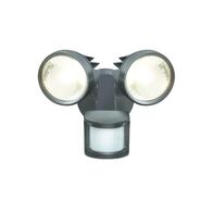 HPM SIKA 25W 2200lm LED Cool White Twin Floodlight with PIR Sensor Black