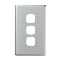 EXCEL - 3 Gang Switch Coverplate Only - Matt Silver