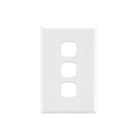 EXCEL - 3 Gang Switch Coverplate Only - White