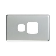 Excel - Single powerpoint coverplate 1 gang matt silver