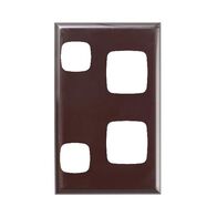 EXCEL - Double vertical powerpoint coverplate only - Brown