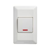 Como - Vertical switch 1 gang 15A 240V a.c. with neon white