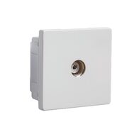 Como PAL to F Type 1 Gang TV Mechanism White