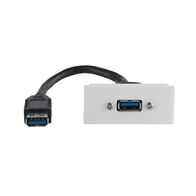 Excel Life - USB mechanism 3.0 socket for data transfer 150mm flying lead 1 module white