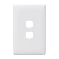 Linea - Grid & plate only 2 gang white