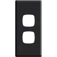 Linea - Architrave coverplate 2 gang midnight dash