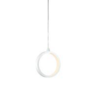 HPM Cersi 7W LED Warm White Circular Pendant Light White Finish