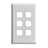 Excel - Grid & plate For 770 series mechanisms - 6 gang gloss white