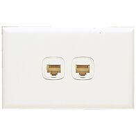 Excel - Phone outlet RJ12 2 gang Cat3 white