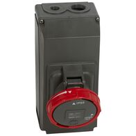 HYPRA - IEC industrial surface mount socket 3P+E 415V a.c. 63A grey