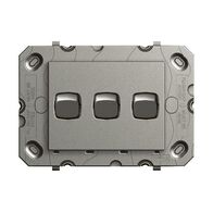 Arteor 770 series - Horizontal rocker switch - Single Pole Double Throw 3 gang 2 way 16A 240V a.c. magnesium