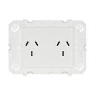 Arteor 770 series - Horizontal double powerpoint autoswitch 2 gang 10A 240V a.c. white