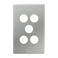 Excel Life Switch Coverplate 5 Gang Matt Silver