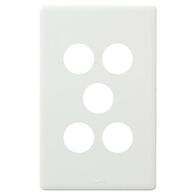 Excel Life Switch Coverplate 5 Gang Gloss White