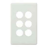Excel Life Switch Coverplate 6 Gang Gloss White