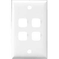 HPM Standard 4 Gang Rectangle Switch Cover Plate White
