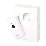 HPM Battery Operated Wireless Door Chime 30m Range White