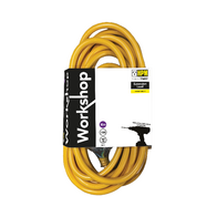 HPM Workshop 10A 3 Core 1.0mm² Extension Lead 10m Yellow