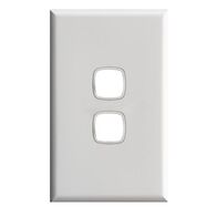 EXCEL - 2 Gang Grid & Coverplate Only - For 770 Series Mechanisms - White