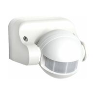 Sensor PIR white IP44 wall 500-1100W manual override 180°scan 12m range
