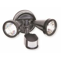 Nelson - Outdoor halogen floodlight - 200W Twin G9 floodlight with PIR sensor manual override IP44 black