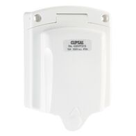 Standard Series, Socket Inlet, 3 PIN, 15A, 250V, IP34, Weatherproof Flap - White Electric