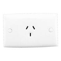 Standard Series, Automatic Single Socket Outlet, 250VAC, 10A, 1 Pole - White Electric