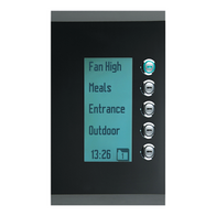 C-Bus Control and Management System, Glass Fascia, 5 Gang, Saturn Series - Black