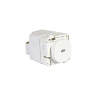 Impress Series, push-button Switch, Blue LED, 30 Series - White Electric