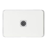 Clipsal Iconic, TV PAL Antenna Socket Plate, F-Type,1 Gang, Horizontal/Vertical Mount - Vivid White