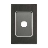 Saturn Series, Switch Grid Plate and Cover, 1 Gang, Vertical/Horizontal Mount - Horizon Black