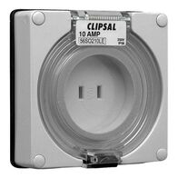 Clipsal - 56 Series, Socket Outlet, Surface 2 PIN 110V 10A Less Enclosure - Grey