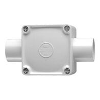 Clipsal - Cable Management, Junction Box, 40mm I.D, 2 Way Through Entry - Grey