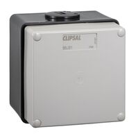 Clipsal - 56 Series, Junction Box, IP66, 1 Gang (101 x 101 x 91mm high) - Chemical Grey