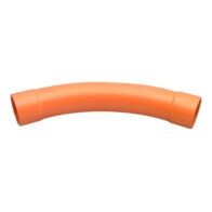 Clipsal - Cable Management, Conduit Bend, Large Sweep, 45Deg, PVC, 50mm - Electric Orange