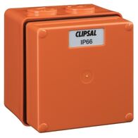 Clipsal - 56 Series, Junction Box, IP66, 1 Gang (101 x 101 x 91mm high) - Resistant Orange