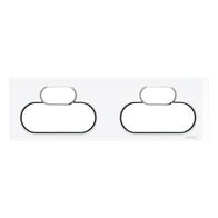 Saturn Series, Cover Socket Outlet, Quad switched, Horizontal - Pure White