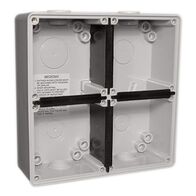 Clipsal - 56 Series, Mounting Back Box, 4 Gang, Vertical Socket Mounting - Grey