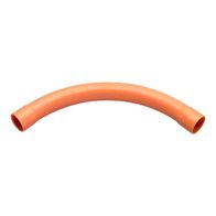 Clipsal - Cable Management, Conduit Bend, Large Sweep, 90Deg, PVC, 25mm - Electric Orange