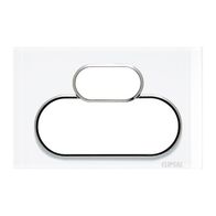 Saturn Series, Cover Socket Outlet, Twin switched, Horizontal - Pure White