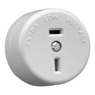 Standard Series, Single Socket Outlet, 32V, 10A, 2 PIN Polarised, Surface Mount - White Electric
