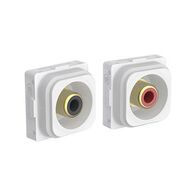 Clipsal Iconic, Audio Connector, RCA Socket Pair - Translucent