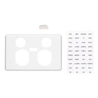 Classic C2000 Series, Socket Outlet Cover Plate, Horizontal Mount for Twin Switched Socket - Red
