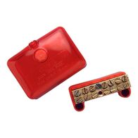 Clipsal - Max 4, Mini Active link, 100 A 500 V 7 hole with cover front wiring Red